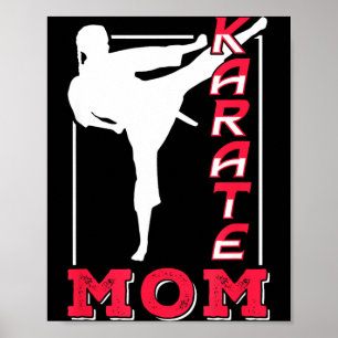 Poster Maman de karaté Ceinture d'entraîneur Mère de comb