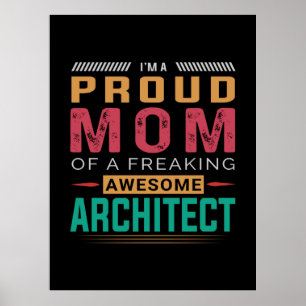 Poster Maman De L'Architecte Génial