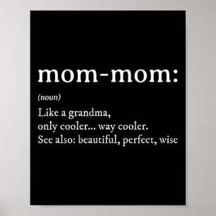 Poster Maman Définition Cadeau Grand-mère Maman Fête des 