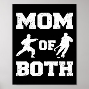 Poster Maman Des Deux Drôle Hockey Karate Maman