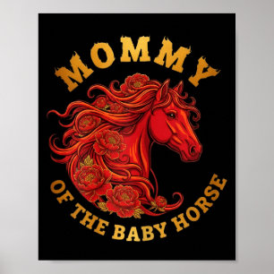 Poster Maman du bébé cheval nouvel an chinois 2026 feu