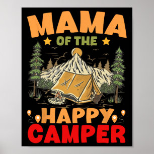 Poster Maman du campeur heureux premier anniversaire camp