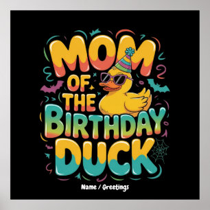 Poster Maman du Canard Anniversaire Canard en Caoutchouc