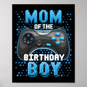 Poster Maman du garçon d'anniversaire correspondant au je