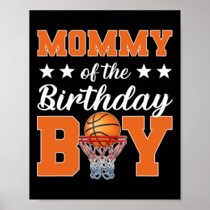 Poster Maman du garçon d'anniversaire Sketll Maman tenue 