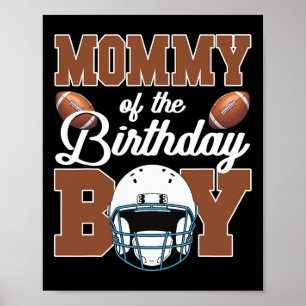 Poster Maman du garçon d'anniversaire T-shirt de l'équipe