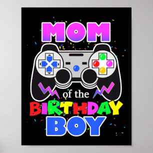 Poster Maman Du Jeu Vidéo Enfant Anniversaire Gamer Anniv