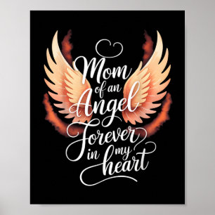 Poster Maman D'Un Ange Fête Des Mères Ciel Ange Enfant Lo