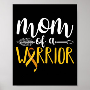 Poster Maman D'Un Guerrier Cancer De L'Enfance Leucémie