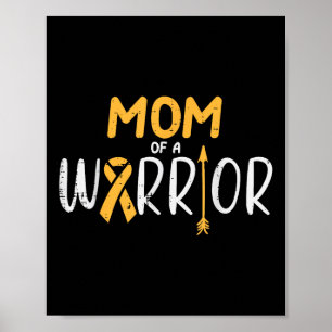 Poster Maman D'Un Guerrier Cancer De L'Enfance Sensibilis