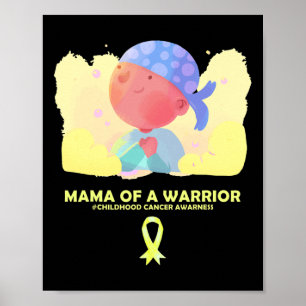 Poster Maman D'Un Guerrier Sensibilisation Au Cancer Chez