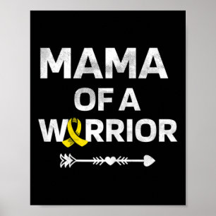 Poster Maman D'Un Guerrier Sensibilise À La Maladie D'Enf