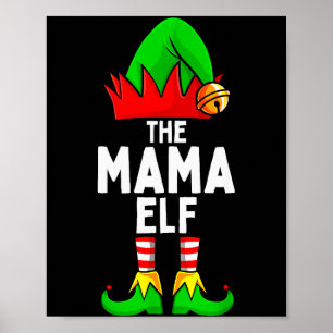 Poster Maman Elfe Noël en famille assorties Femmes
