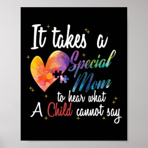 Poster Maman Enfant Amour Puzzle Inspiration Autisme Conn