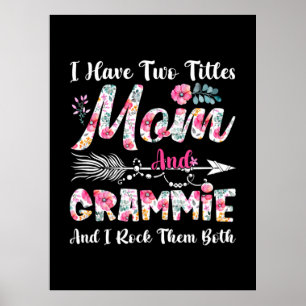 Poster Maman Et Grammie Fleurs Mignonnes Anniversaire