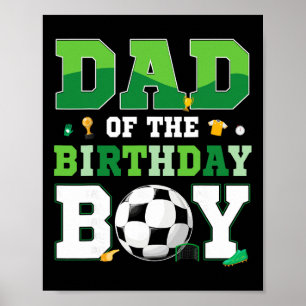 Poster Maman et Papa du garçon de la fête d'anniversaire