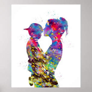 Poster Maman Et Son Cadfs Colorfull