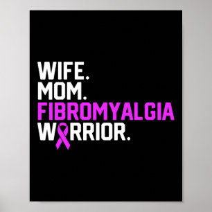 Poster Maman Fibromyalgie Guerrier Sensibilisez-vous bien