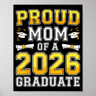 Poster Maman fière d'un diplômé de 2026 classe terminale
