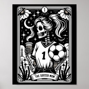 Poster Maman Footballeuse Maman Footballeur Carte de Taro
