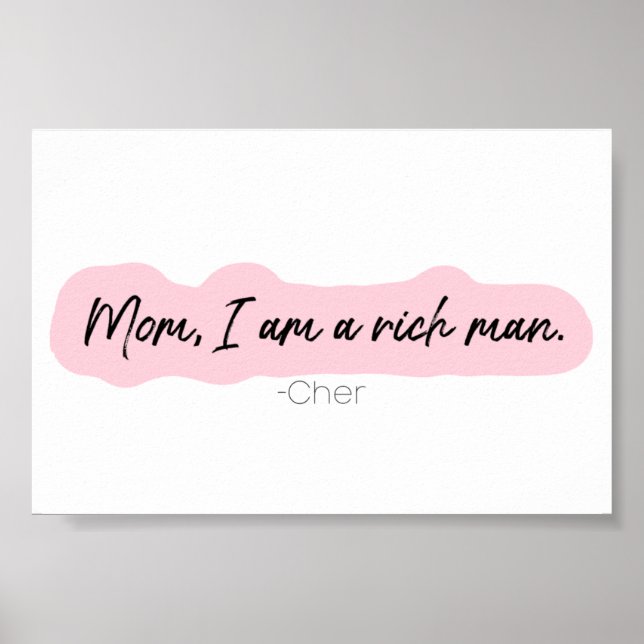 Poster maman Je suis un homme riche (Devant)