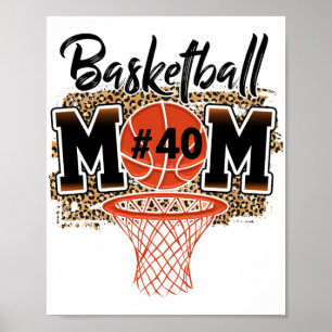 Poster Maman Joueur personnalisé Numéro 40 Sport Maman Fê