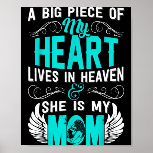 Poster Maman jour du souvenir mon ange gardien un gros mo