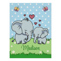 Maman mignonne et Eléphant bébé, Personnalisé