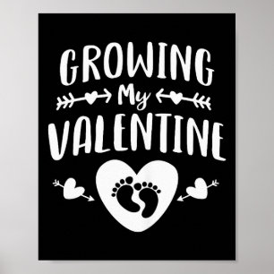 Poster Maman mignonne portant un tee-shirt pour la Saint-