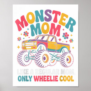 Poster Maman Monstre Kawaii Comme une Maman Régulière Mai