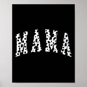 Poster Maman motif dalmatien maman drôle bonne fête des m