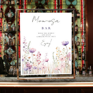 Poster Maman-osa Bar Meadow Fleur sauvage Baby shower Woo