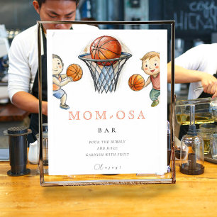 Poster Maman-osa Notre petit Baby shower de basket-ball d
