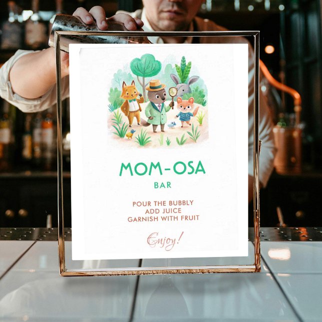 Poster Maman-osa Petit Explorateur Baby shower détective (Créateur téléchargé)