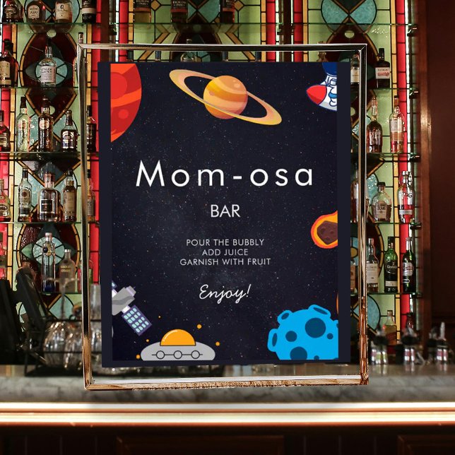 Poster Maman-osa Space Boy Planètes Astronaut Baby shower (Créateur téléchargé)