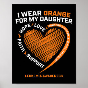 Poster Maman Papa Hommes Je Porte Orange Pour Ma Fille Le