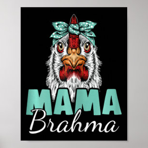 Poster Maman Poule Brahma Maman Silkie Vintage