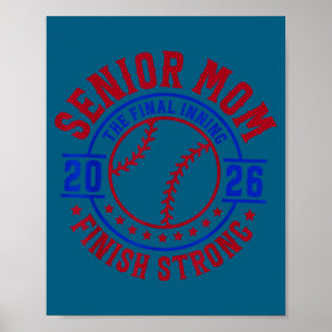 Poster Maman senior de baseball 2026 la dernière manche h