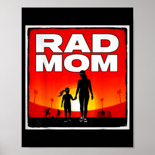 Poster Maman super maman et fille maman de footballeuse f