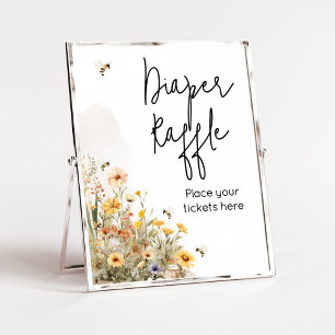 Poster Maman to Bee Fleur sauvage Baby shower Déchets Raf