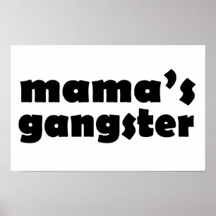 Poster Mamas gangster drôle design