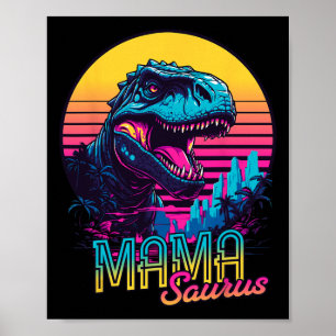Poster Mamasaurus Dinosaur Drôle Mama Saurus Trex Maman M