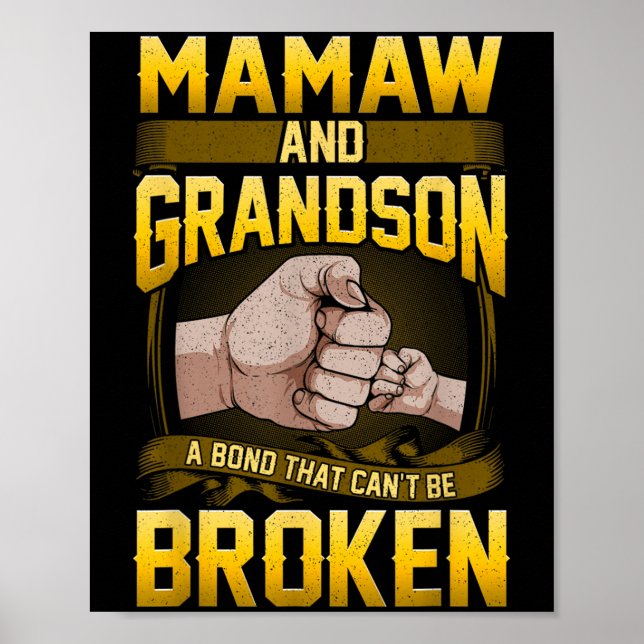 Poster Mamaw And Grandson A Bond That Can't Be Broken Shi (Devant)