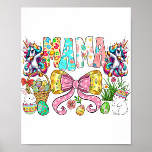 Poster Mamaw Bunny Groupe de famille assorti Lapin Pâques