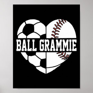 Poster Mamie Byll cœur de soccer Bysebyll amoureux