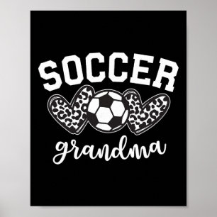 Poster Mamie de football Grand-mère de football Jour de m