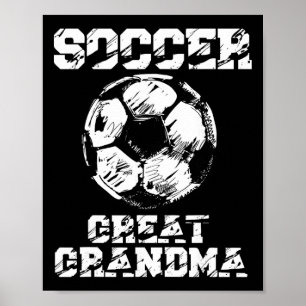 Poster Mamie footballeuse drôle Grande Mamie footballeuse