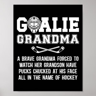 Poster Mamie gardien de hockey de la grand-mère d'un gard
