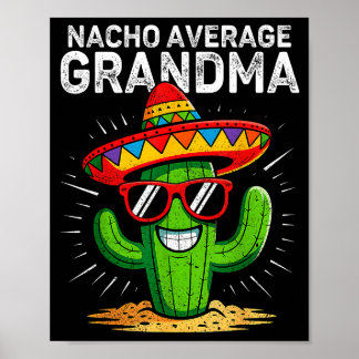 Poster Mamie moyenne nacho drôle cinq de mayo mexicaine
