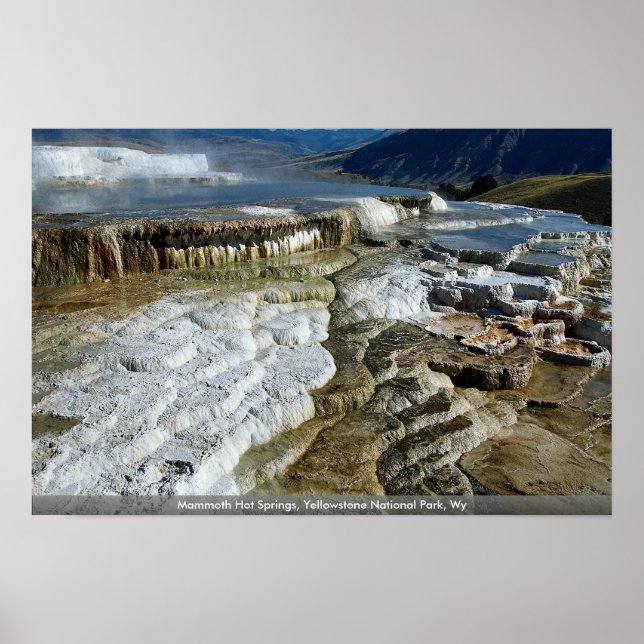 Poster Mammoth Hot Springs, Parc national de Yellowstone, (Devant)